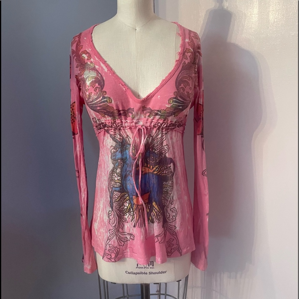 Butterfly Dropout Sublimated L/S Top